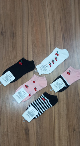 جوراب های مچی زنانه طرح گیلاس