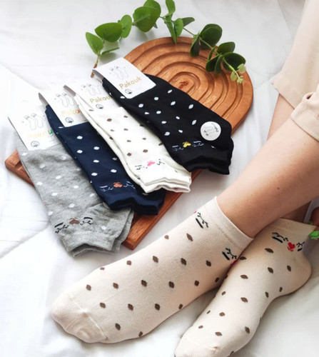 جوراب های مچی زنانه خالدار