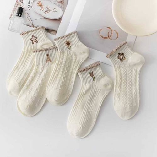 جوراب مچی زنانه تم سفید