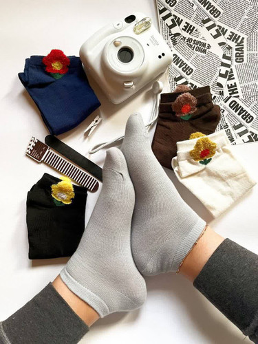 جوراب های مچی زنانه ساده بالا گل